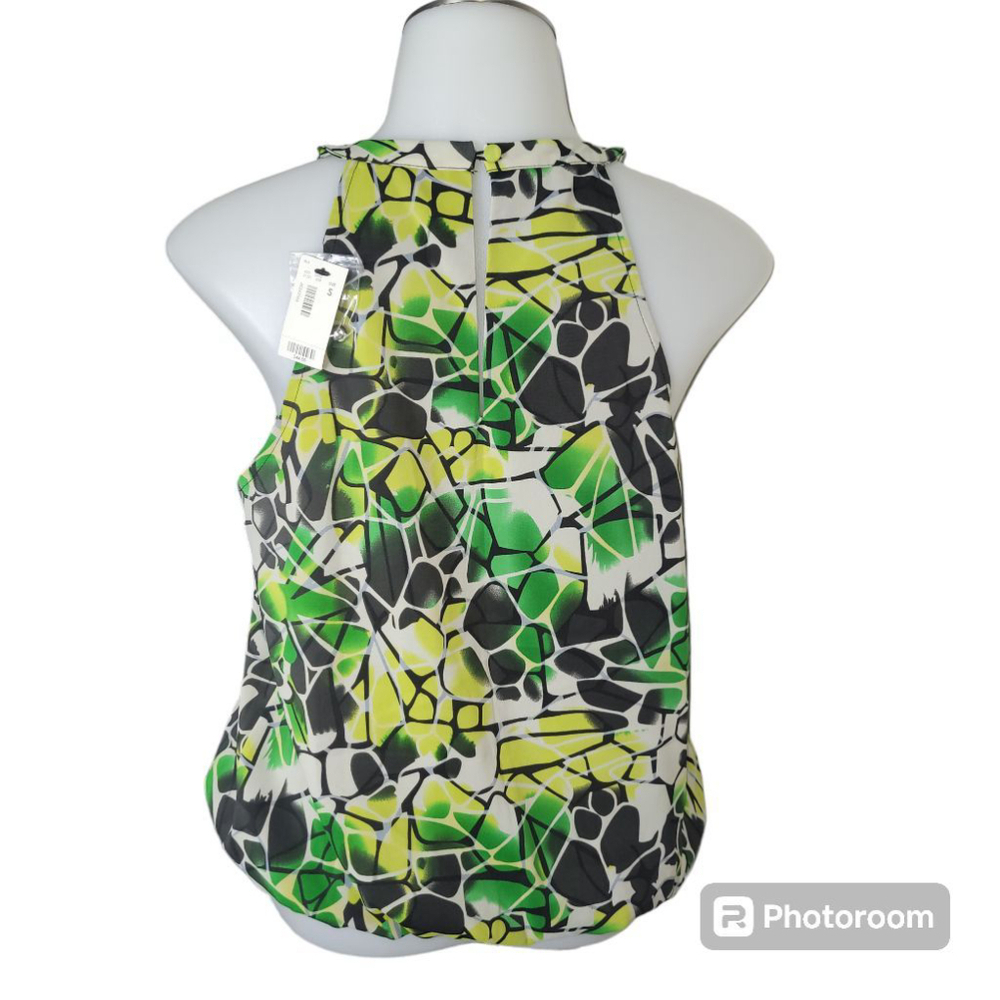 Women's The Limited Green Ruffle Blouse Size S - Picture 3 of 9